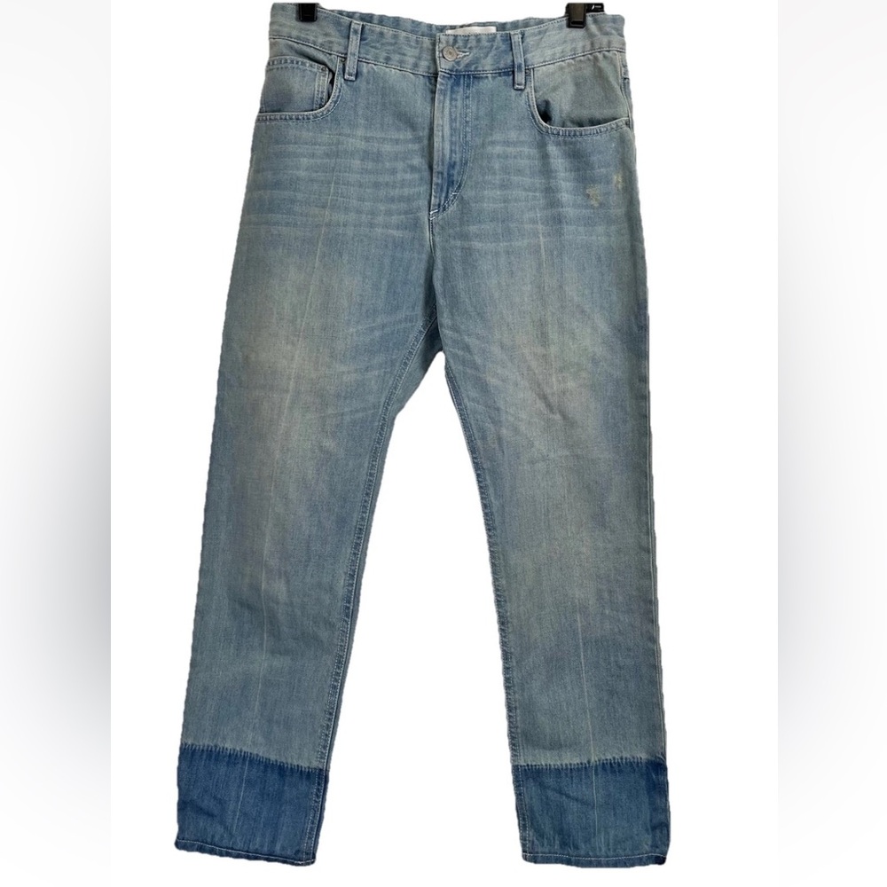 Isabel Marant Etoile Womens Size 38 Jeans Womens Two Tone Slight Tapered Cropped
